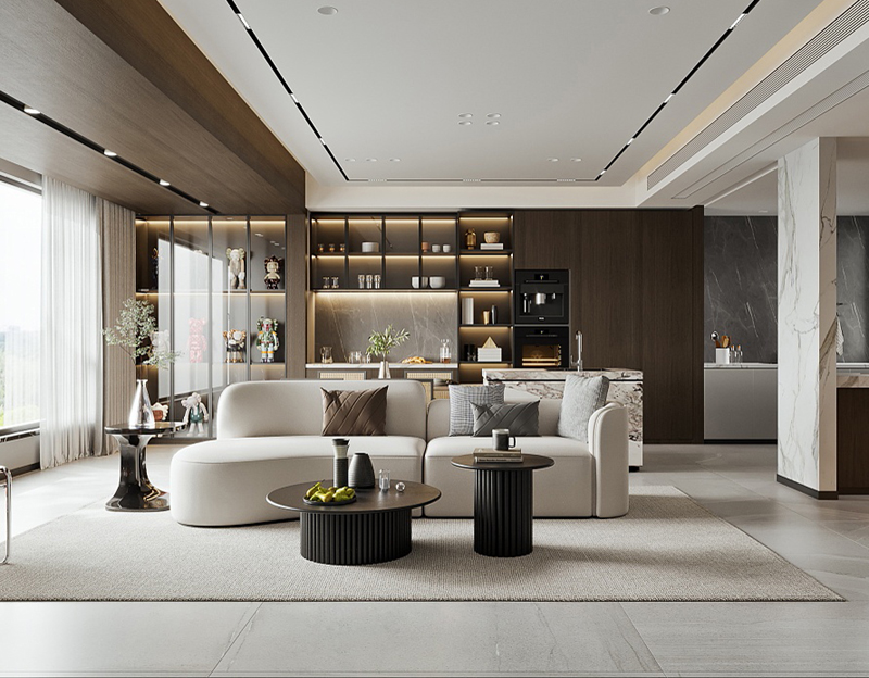 125平復(fù)式樓輕奢裝修設(shè)計效果圖